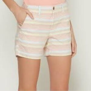 GAP Pink and Yellow Striped Shorts with Tailored Fit